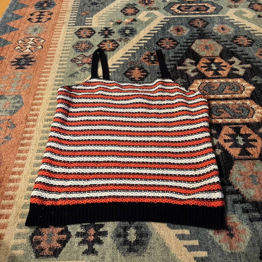 striped crochet tank